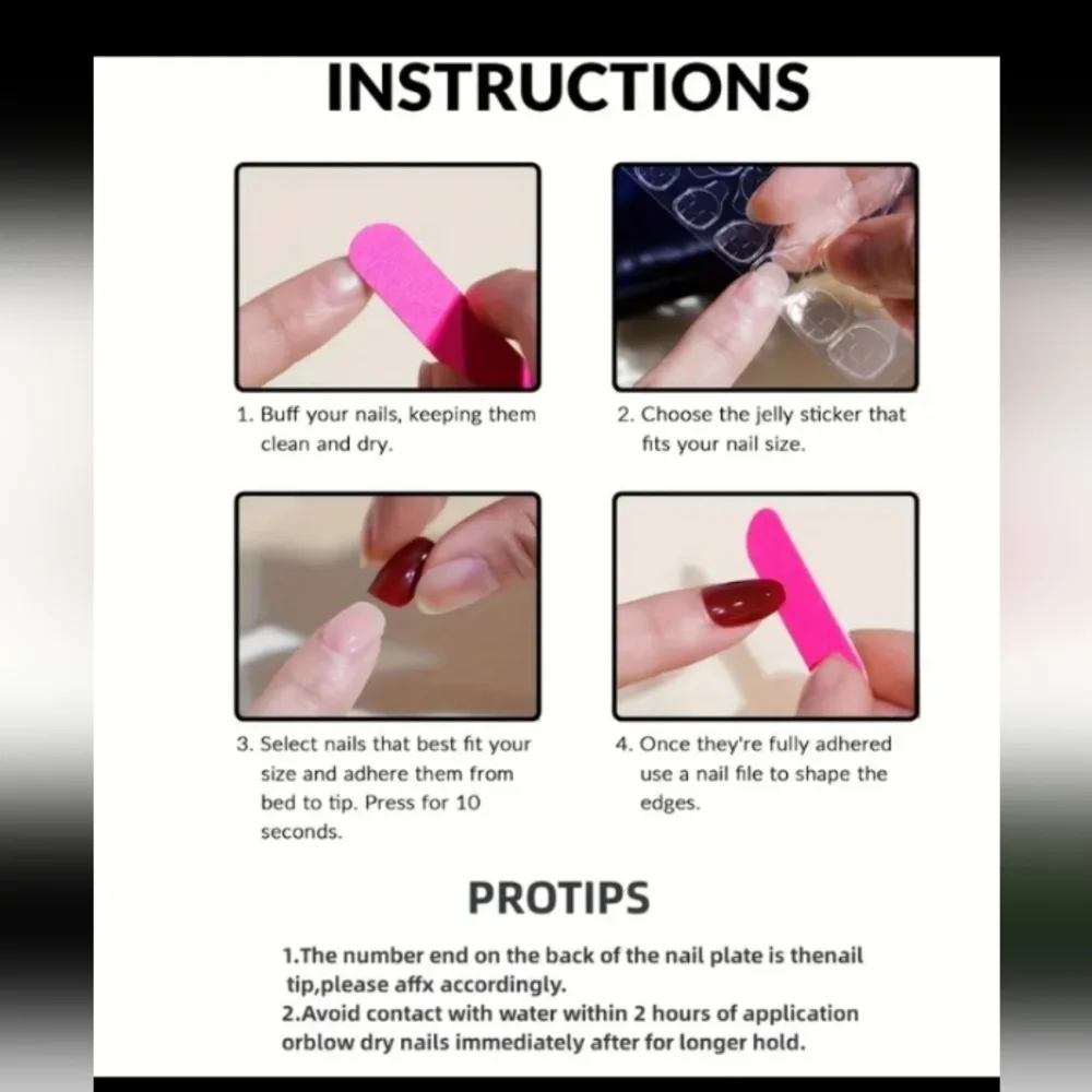 🔥3/$21 Vibrant Pink Press On Nail Set